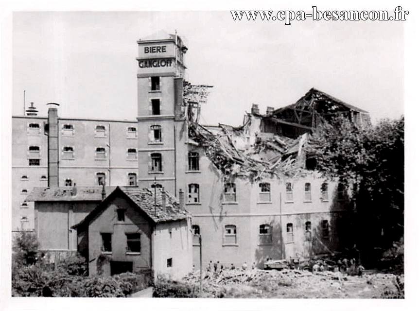 BESANÇON - Bombardement du quartier de la Gare Viotte le 16 juillet 1943 - Les Usines Gangloff touchées.